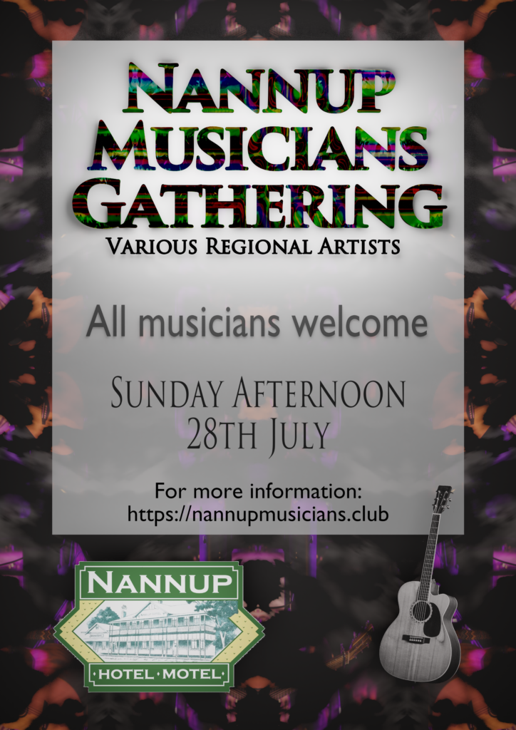 Nannup Musicians Gathering July 2024 Poster