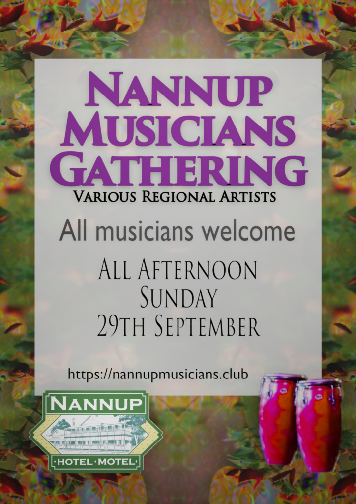 Nannup Musicians Gathering September 2024 Poster